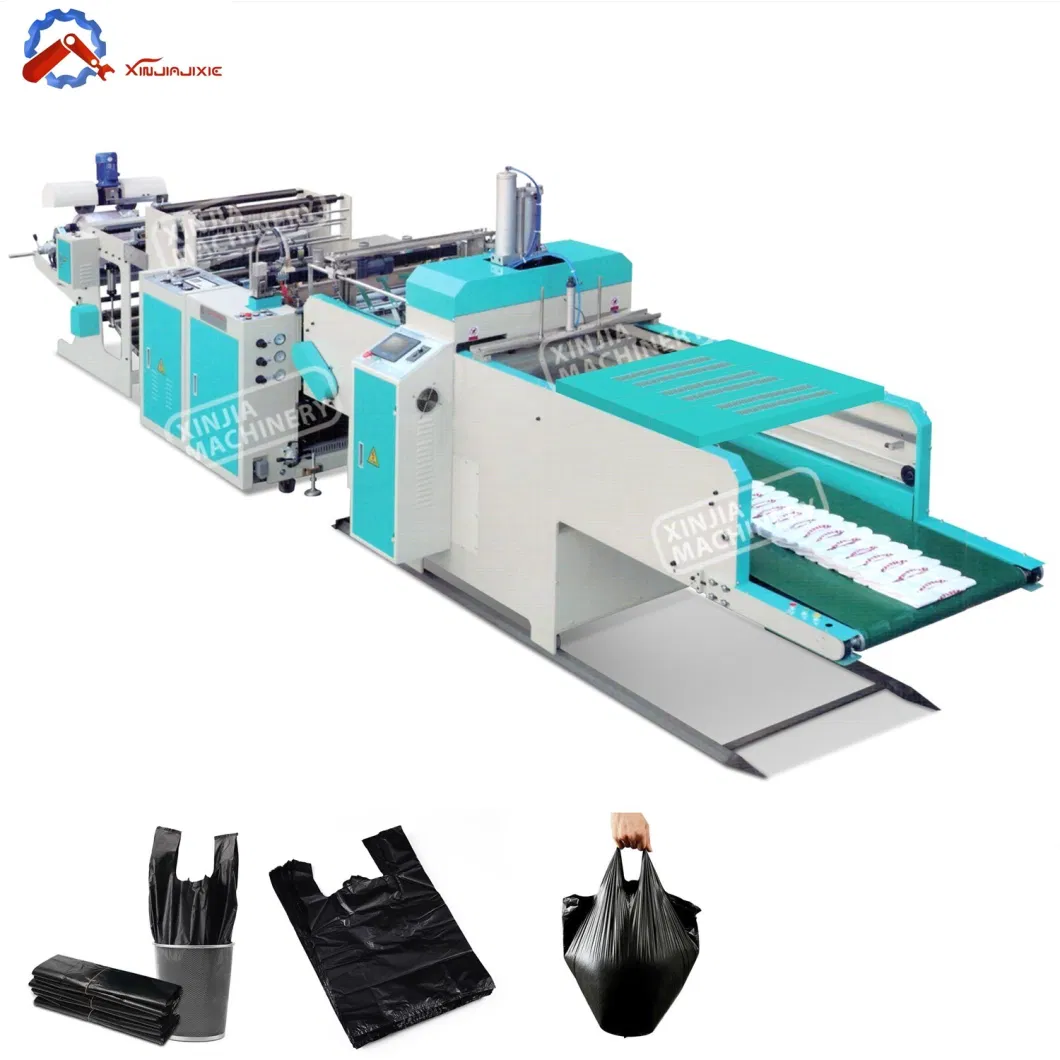 Automatic Punching Heating Cutting Servo Motor T-Shirt Plastic Bag Making Making Machine