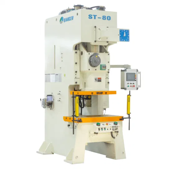 Máquina de prensa de manivela de ponto único com estrutura C de 80 toneladas para fábrica de prensa mecânica de estampagem de metal
